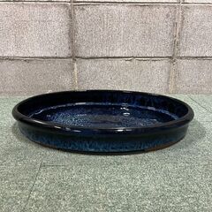 常滑焼 一青陶園 水盤 花器 生け花 花瓶 陶器 幅49cm×奥...