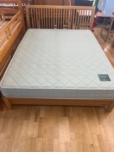 N649★ワイドダブルベッド★大塚家具製★ベッド★幅1500mm