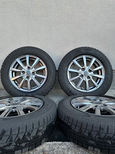 スタッドレスタイヤ4本　アルミホイール付き　175/70R14 アイスガード iG60 2021年43週目　バリ山
