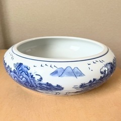 平水盤 睡蓮鉢 山水