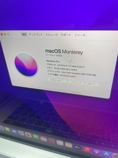 Apple MacBook Pro 15インチ 2018 #auc321