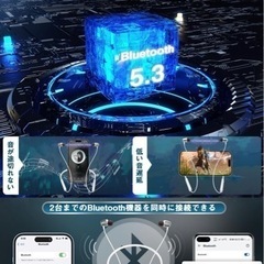 Bluetooth5.3+38時間連続再生】Bluetooth イヤホン ネックバンド型 ワイヤレスイヤホン CVC8.0ノイズキャンセリングの画像