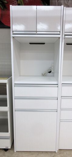 レンジボード 食器棚 ハイタイプ ホワイト【ユーズドユーズ名古屋天白店】JO6-11