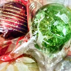  クリスマスオーナメント　カラーボールの画像