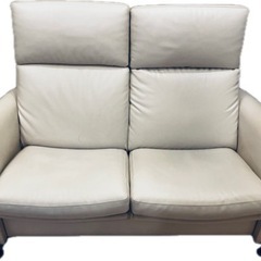 家具 本革ソファ 2人掛けソファの画像