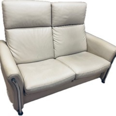 家具 本革ソファ 2人掛けソファの画像