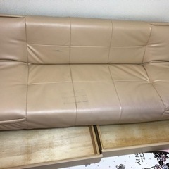 【決まりました】　収納付　ソファベッド　3人掛けソファ