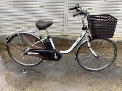 417  パナソニック最新機種電動アシスト自転車vivi26インチホワイトボディー