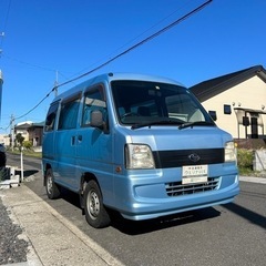総額16.5万円★車内広々フラット★低走行★Tベル交換歴あり★平成18年式 スバル サンバーバントランスポーター(TV1)7.5万キロ 車検令和８年６月 ブルーの画像