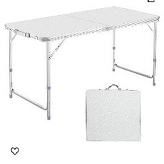 【お譲り決定済】キャンプ用品　折りたたみテーブル　天板横の長さ1...