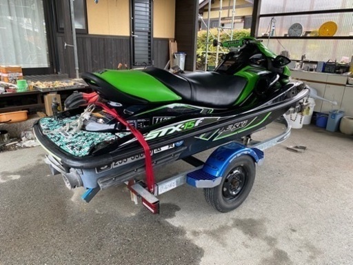 68万円で売ります！ソレックストレーラーセット 2015 カワサキSTX15F 琵琶湖艇 ジェットスキー
