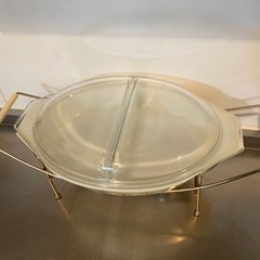 耐熱皿　温め台付きの画像