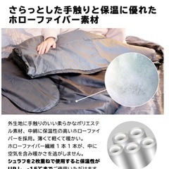 お値下げ【新品未使用】【寝袋】ゆったりサイズ封筒型シュラフの画像