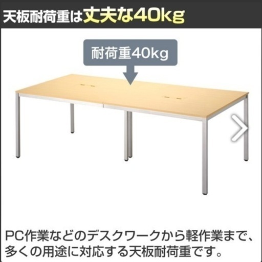 【6月中引取希望】オフィス家具 デスク 机 テーブル 同じの2点