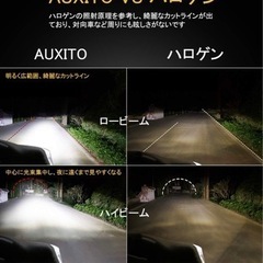 AUXITO H4 Hi/Lo LEDヘッドライト 車用 新基準車検対応 ZES LEDチップ搭載 3倍明るさUP ほぼ純正ハロゲンサイズの登場 高輝度 6500Kの画像