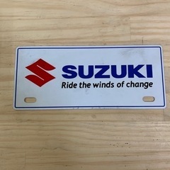 【F】　SUZUKI スズキ　鈴木　バイク　プレートの画像