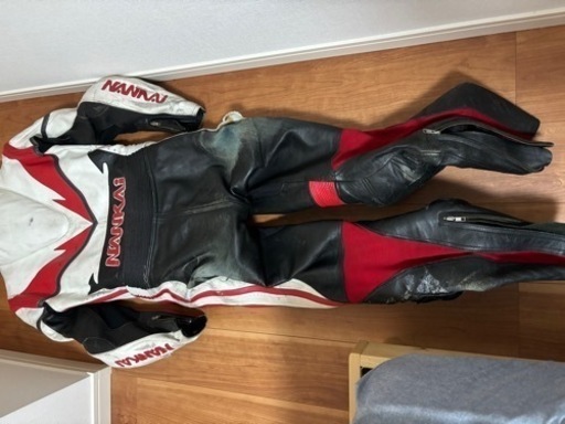 ツナギ　皮つなぎ　レーシングスーツ　バイク　サーキット　ナンカイ　LLサイズ