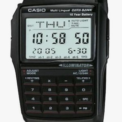 カシオ　CASIO　データバンク［逆輸入品］レトロでエモい　ブラック