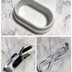 ꒰未使用꒱4way デジタル表示 ハンディーファン 白色 手持ち ミニ扇風機の画像