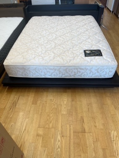 N650★ワイドダブルベッド★キングスダウン製★ベッド★幅1665mm