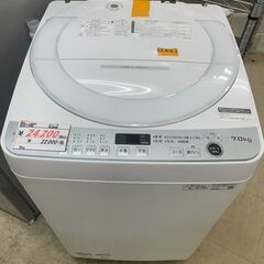 リサイクルショップどりーむ荒田店 No12403 洗濯機　ちょっと大き目♪　７ｋｇ容量　シャープ　2021年製　状態奇麗です♪