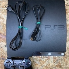 a(6418) PS3 黒 CECH-2100A 本体 コントローラー 電源ケーブル