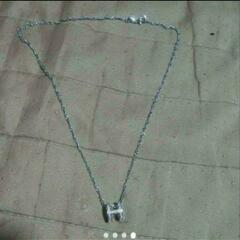 j←←←m18-7 刻印有り/ブリリアントカットパヴェアーチペンダントネックレスの画像