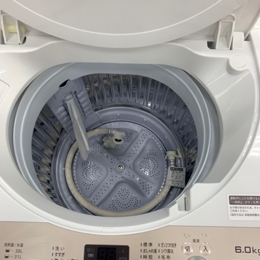 【軽トラ無料貸し出し】【SHARP】【6.0kg洗濯機】【トレファク所沢店】