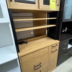 ジモティ来店特価!!　　食器棚　ナチュラルブラウン　　J-0619