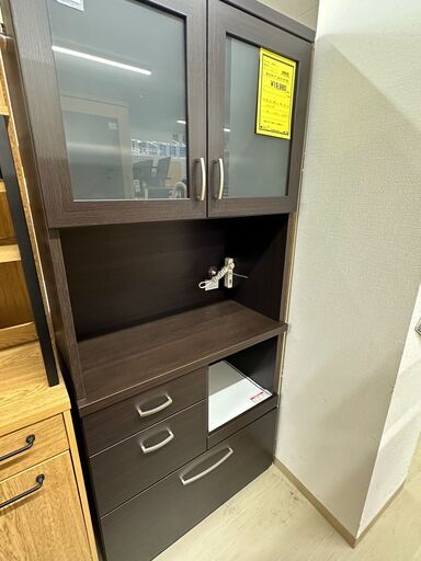 ジモティ来店特価!!　　食器棚　ニトリ　ダークブラウン　　J-0620