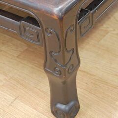座卓 幅76×奥76×高32.5cm 透かし彫り 長方形 テーブル 和室 札幌市 清田区 平岡の画像