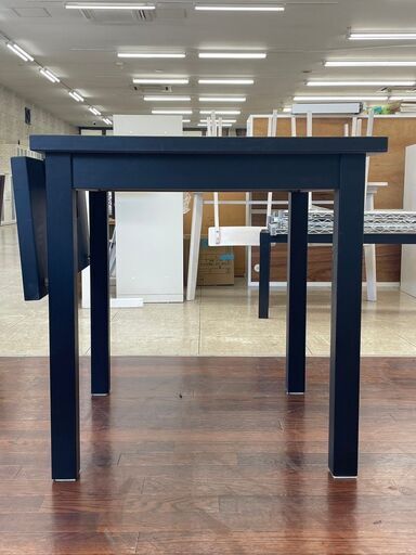 ★ジモティ割あり★ IKEA テーブル 黒 H75×D74×W74(拡張時104) クリーニング済み TJ6445
