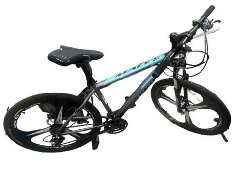 マウンテンバイク 26インチ マットグリーン 21段変速 MTB 自転車 ディスクブレーキ クロスバイク 泥よけ、空気入れ、ワイヤ錠のプレゼント付き 超高炭素鋼フレーム 荒野越え 通勤 通学