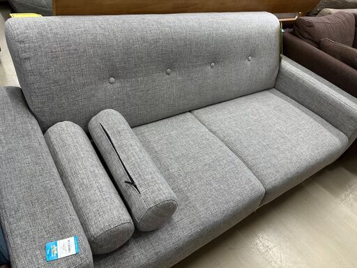 ジモティ来店特価!!　　2人掛けソファー　グレー　　J-0630