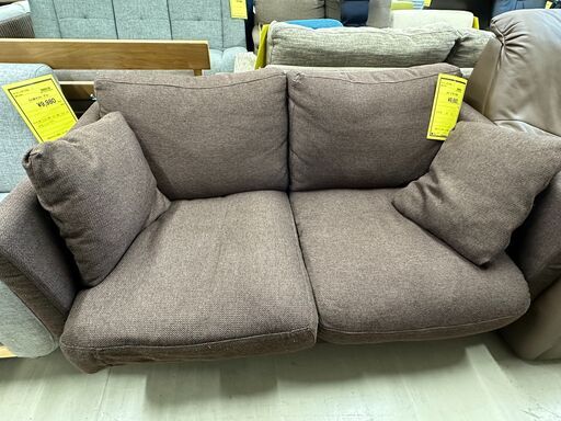 ジモティ来店特価!!　　2人がけソファー　　ブラウン　　J-0631