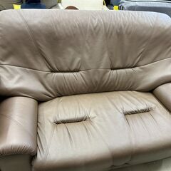 ジモティ来店特価!! 2人掛けソファー ブラウン J-0632
