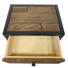 24C367_ジS GRANT グラント サイドテーブル GRST-375 天然木 家具 中古の画像
