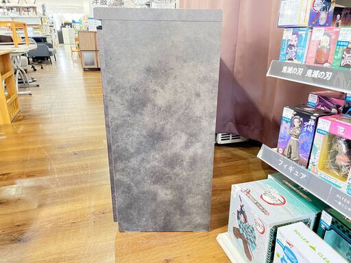 家具 生活家具 Pamouna　2枚扉キッチンカウンター　ブラック　ｷｽﾞ有