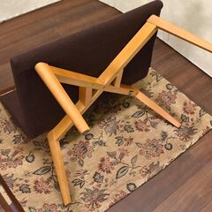 ≪yt1402ジ≫ アウトレット家具 ワイドチェア 幅75cm ブラウン系 サンプル品 1人掛けソファ/1P/モダン/おしゃれ/ゆったり 60415-03の画像