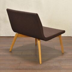 ≪yt1402ジ≫ アウトレット家具 ワイドチェア 幅75cm ブラウン系 サンプル品 1人掛けソファ/1P/モダン/おしゃれ/ゆったり 60415-03の画像