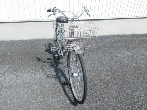 中古自転車多数販売中! ご来店ください! 早い者勝ち!　シティサイクル ブリヂストン 27インチ シルバー 内装3段変速 オートライト