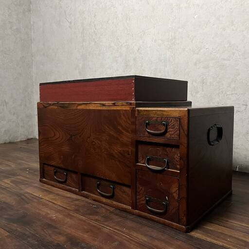 木製タンス 骨董 箪笥 昭和レトロ 7krk23.jpg ホビー・楽器・アート ［引き取りお値引き可能］けや木製