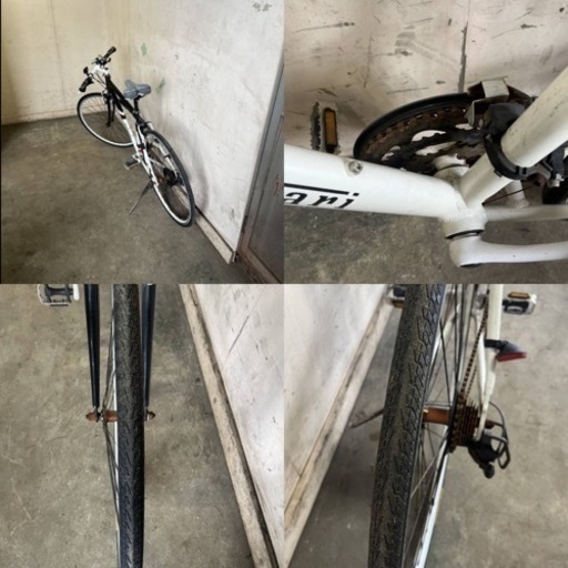 488(O)★岐阜発　△Ferrari/フェラーリ/クロスバイク/3×7段変速/走行確認/防犯有り/自転車/シートポスト465mm/現状品　R6.4/23★