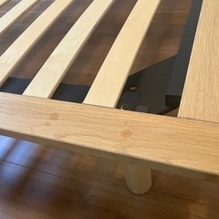 無印良品オーク材ベッドフレーム　ダブル　　の画像
