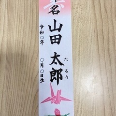 【残り1名】命名紙　細長タイプ　10枚300円〜　
