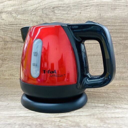 【REGASTOCK川崎店】ティファール ケトル 0.8L アプレシアプラス メタリックルビーレッド コンパクト 空焚き防止 自動電源OFF 湯沸かし ステンレスボディ BI805F71
