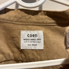 coenコーデュロイシャツの画像