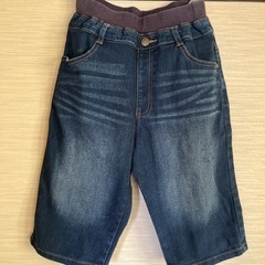 ③デニム　夏ハーフパンツ　サイズ160 MC　