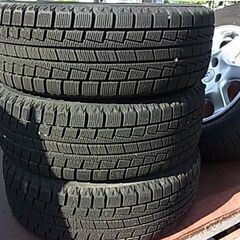 【ご成約済】在庫整理品 15インチ アルミホイール シトロエン C5 PSA ４本 PCD108/4H 【USED】 195/65R15 バリ山スタッドレスタイヤ付きですが年式古いため交換推薦の画像