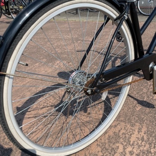 都内/千葉市引取】ママチャリ 27インチ自転車 カゴ/鍵/ライト付